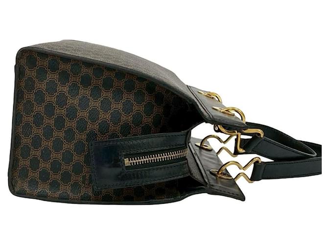 Céline Borsa in pelle CELINE Marrone Nero - vista 7