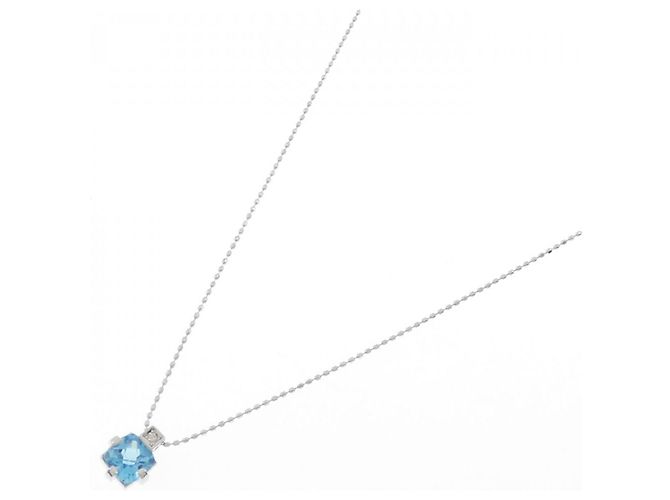 Autre Marque Collana in Oro Au750, Topazio Blu e Diamanti - vista 2