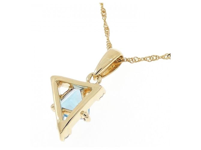 Autre Marque Collana in oro Au750 con topazio blu e diamanti - vista 4