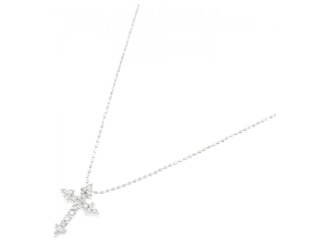 Autre Marque Collana a Croce con Diamanti Au750 Argento - vista 2