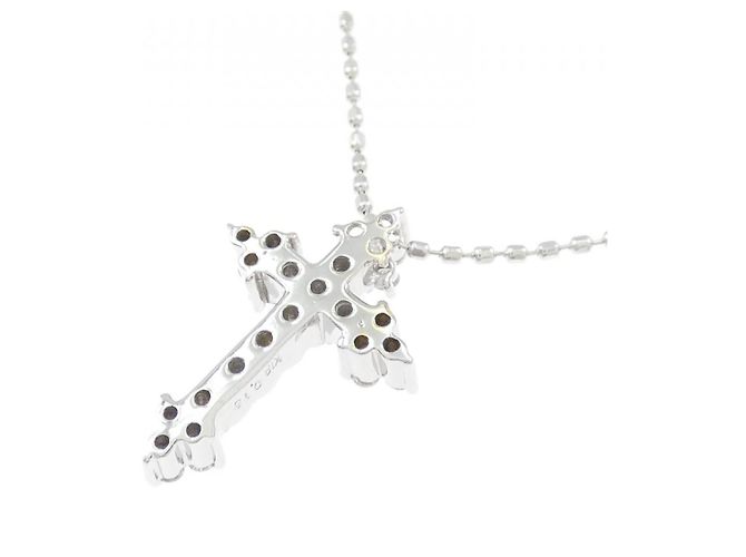 Autre Marque Collana a Croce con Diamanti Au750 Argento - vista 4