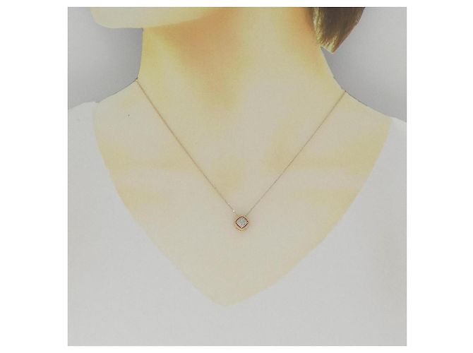 Autre Marque Collana di diamanti in oro rosa K10 e oro bianco K10 - vista 6
