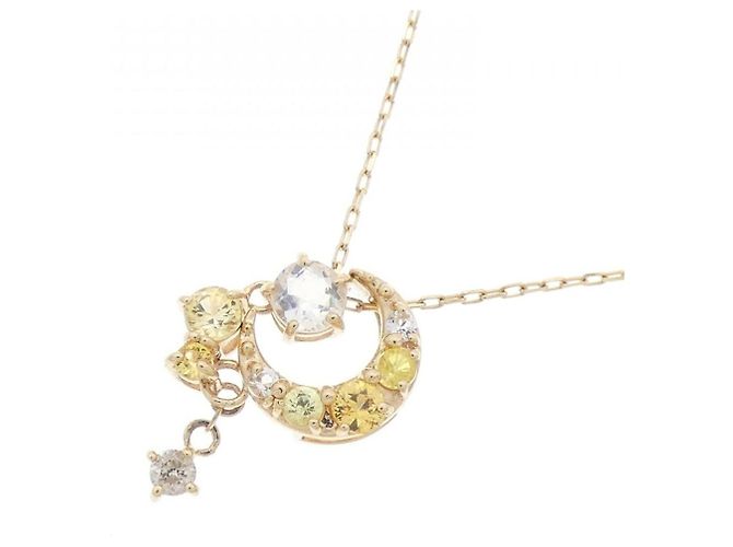 Autre Marque Collana Samantha Tiara K10 Oro Giallo con Pietra Colorata D'oro - vista 3