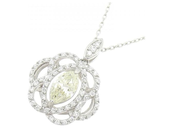 Autre Marque Collana di Diamanti PT900 PT850 Argento - vista 3