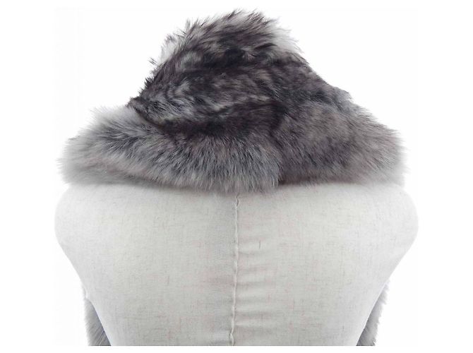 Sciarpa in pelle di pecora Miu Miu Marrone - vista 2