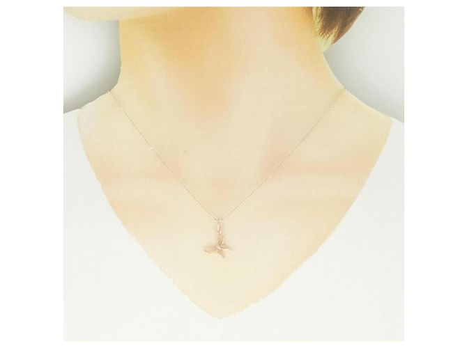 Autre Marque Collana Butterfly in Oro K10PG K10YG D'oro - vista 6