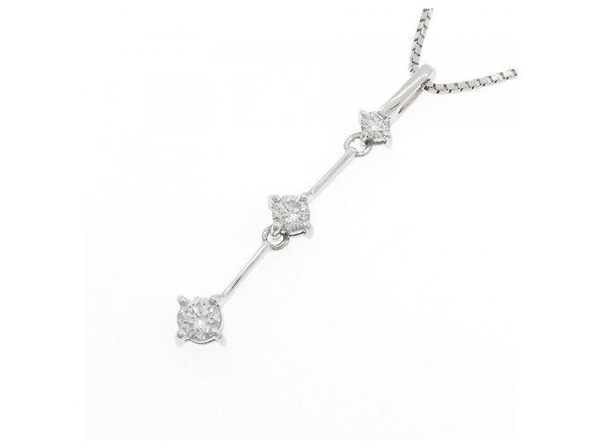 Autre Marque Collana in platino e diamanti Argento - vista 3