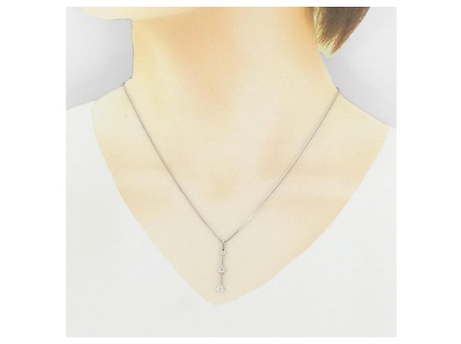Autre Marque Collana in platino e diamanti Argento - vista 6