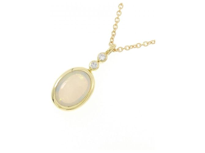 Autre Marque Collana in oro Au750 con opale e diamante D'oro - vista 3