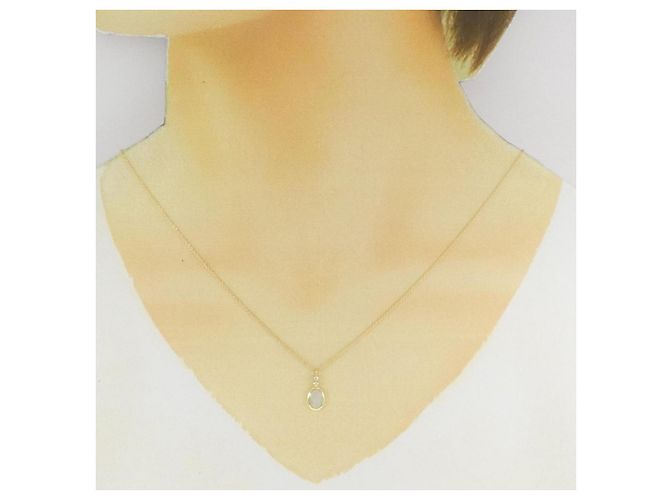 Autre Marque Collana in oro Au750 con opale e diamante D'oro - vista 6