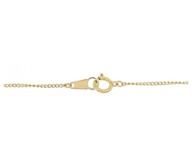 Autre Marque Au750 Drei-Stein-Diamantkette Golden - Ansicht 5
