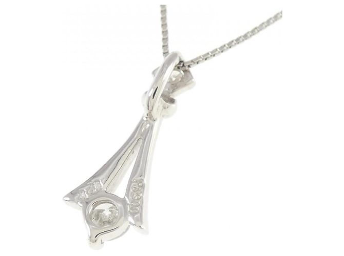 Autre Marque Collana in platino e diamanti Argento - vista 4