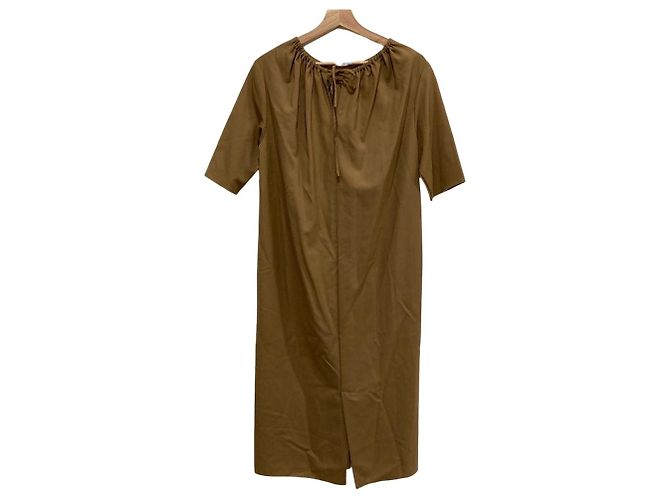 Autre Marque PLAIN PEOPLE Langkleid mit halben Ärmeln Braun Kamel - Ansicht 2