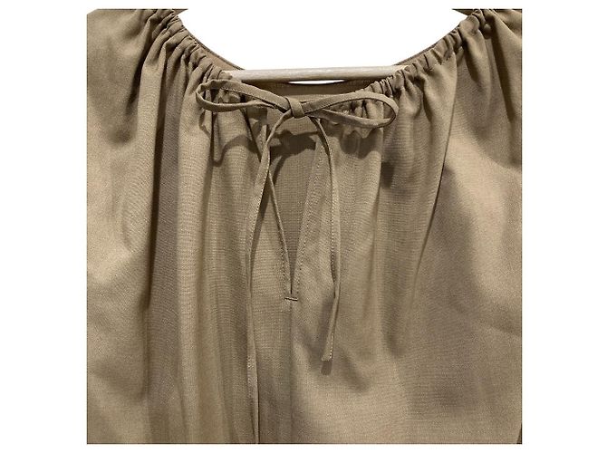 Autre Marque PLAIN PEOPLE Langkleid mit halben Ärmeln Braun Kamel - Ansicht 3