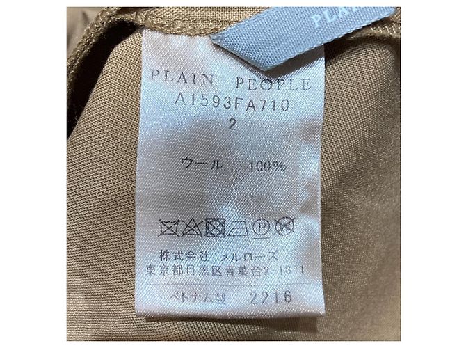Autre Marque PLAIN PEOPLE Langkleid mit halben Ärmeln Braun Kamel - Ansicht 4