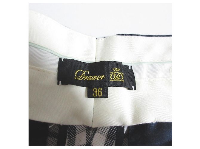 Autre Marque Calça curta xadrez de algodão Drawer Azul Azul marinho - vista 5
