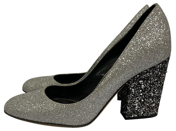 Autre Marque Décolleté glitter Sergio Rossi Argento - vista 2