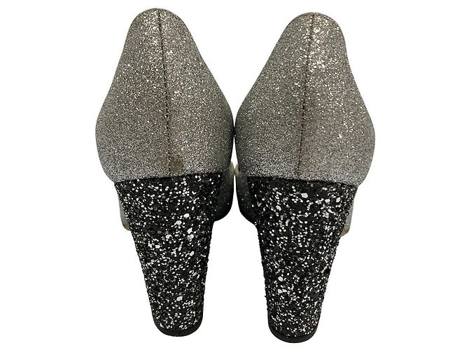 Autre Marque Décolleté glitter Sergio Rossi Argento - vista 3