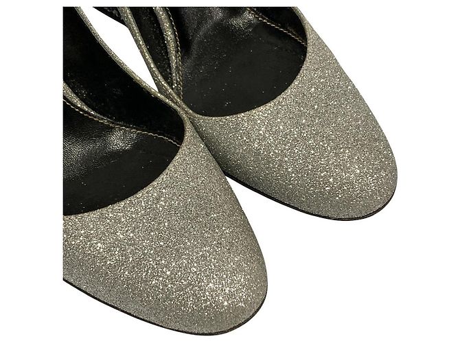 Autre Marque Décolleté glitter Sergio Rossi Argento - vista 5