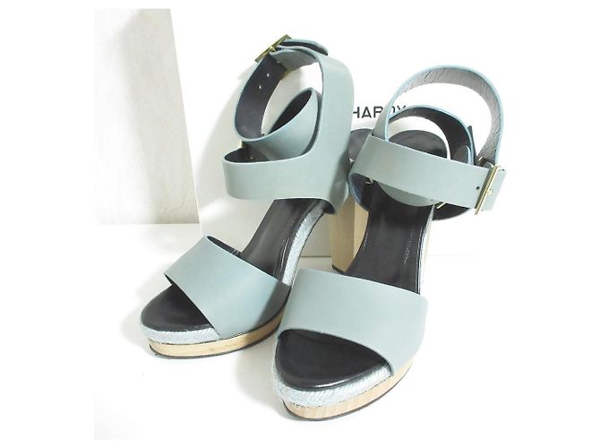 Autre Marque Sandali in pelle Pierre Hardy Blu Blu chiaro - vista 9