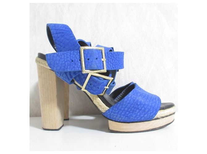 Autre Marque Pierre Hardy Holzabsatz-Sandalen Blau - Ansicht 4