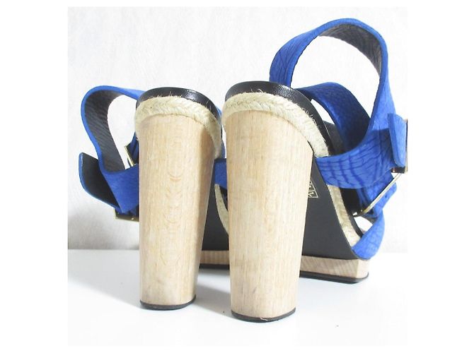 Autre Marque Pierre Hardy Holzabsatz-Sandalen Blau - Ansicht 5