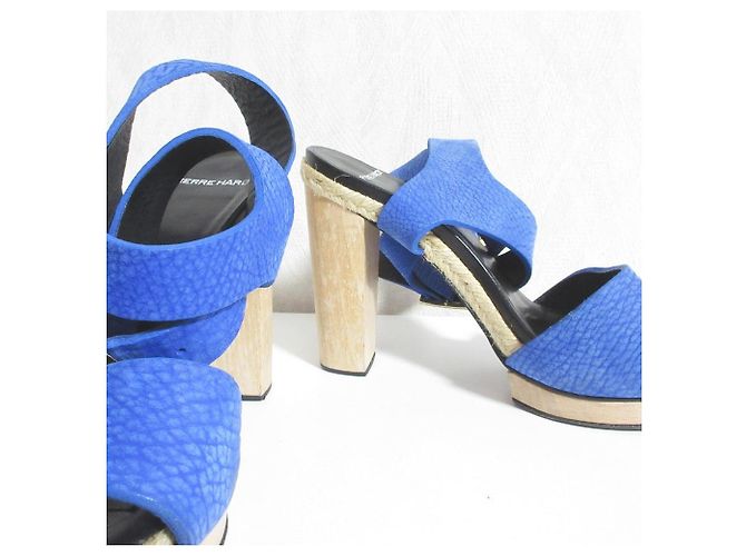 Autre Marque Pierre Hardy Holzabsatz-Sandalen Blau - Ansicht 6