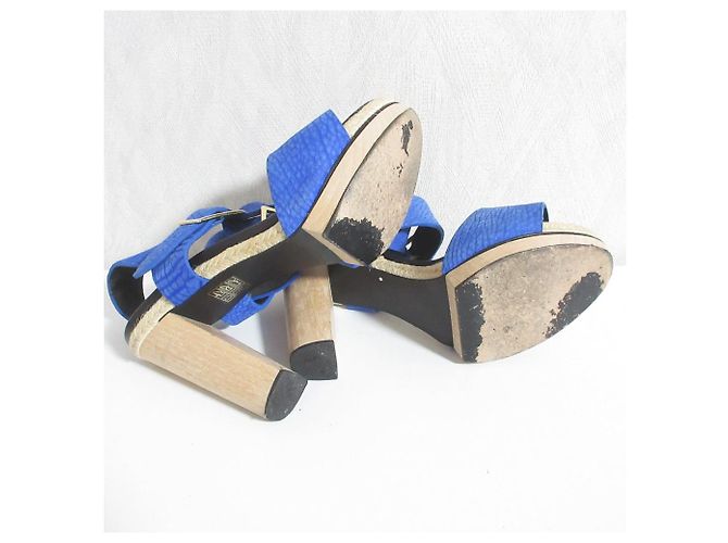 Autre Marque Pierre Hardy Holzabsatz-Sandalen Blau - Ansicht 8