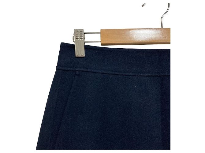 Falda de lana S Max Mara CUCITO A MANO Azul Azul marino - vista 2