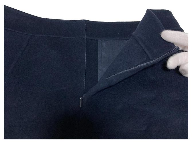 Falda de lana S Max Mara CUCITO A MANO Azul Azul marino - vista 4