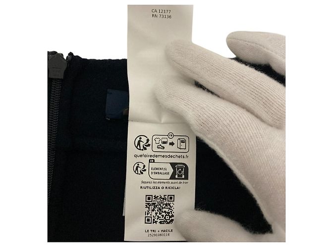 Falda de lana S Max Mara CUCITO A MANO Azul Azul marino - vista 8