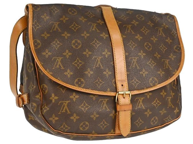 Louis Vuitton Saumur Monogram Canvas 35 Marrone - vista 2