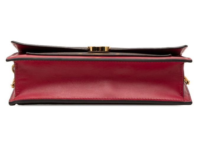 Louis Vuitton Monogram Portefeuille Floral Chain Wallet Shoulder Bag Marrone Fuschia - vista 3
