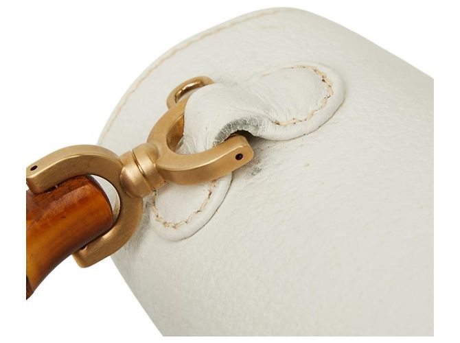 Borsa a mano Gucci Bamboo Borsa a tracolla Bianco - vista 8