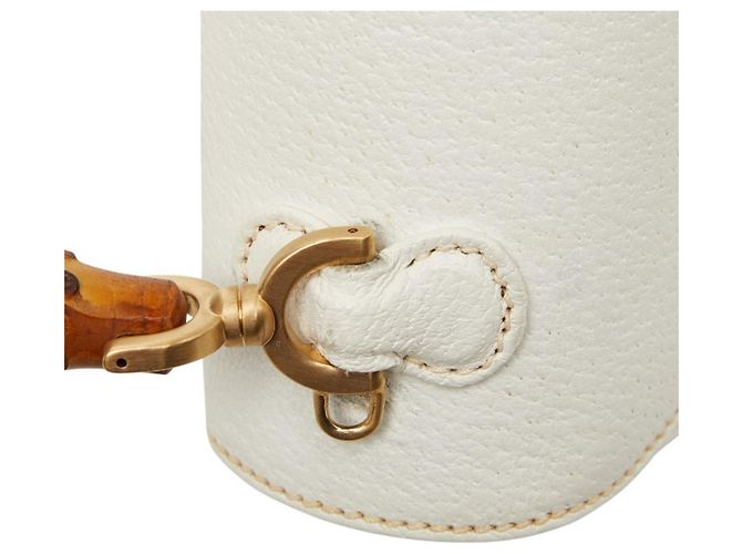 Borsa a mano Gucci Bamboo Borsa a tracolla Bianco - vista 9