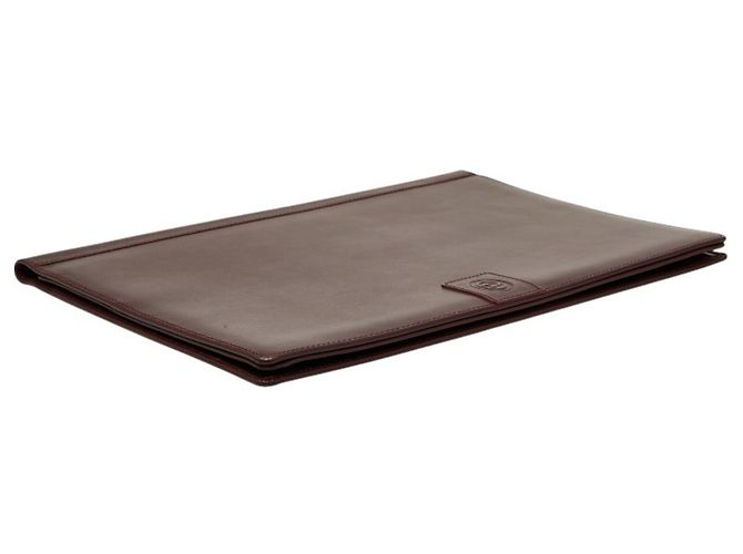 Portadocumenti in pelle bordeaux Gucci Rosso Bordò - vista 4