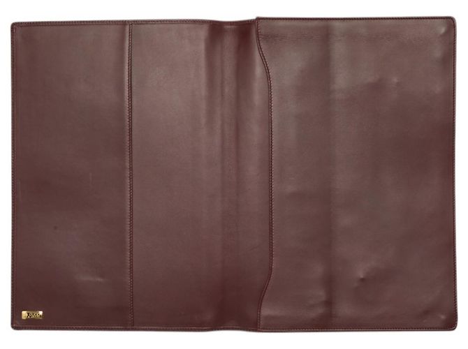 Portadocumenti in pelle bordeaux Gucci Rosso Bordò - vista 6