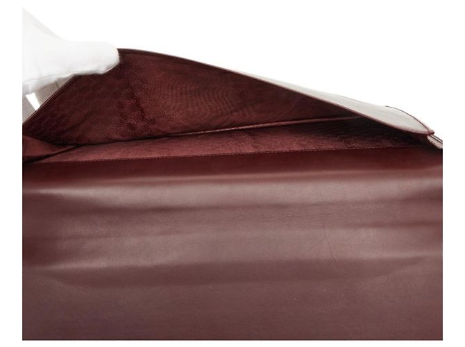 Portadocumenti in pelle bordeaux Gucci Rosso Bordò - vista 7