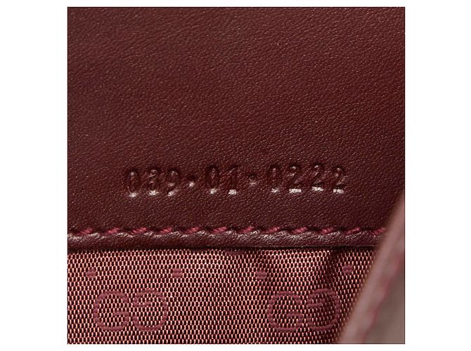 Portadocumenti in pelle bordeaux Gucci Rosso Bordò - vista 9