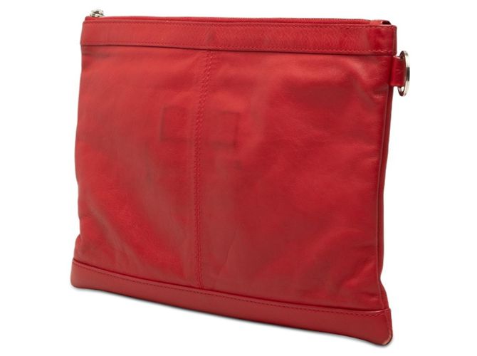 Clutch Balenciaga Classic Clip M Rosso - vista 2