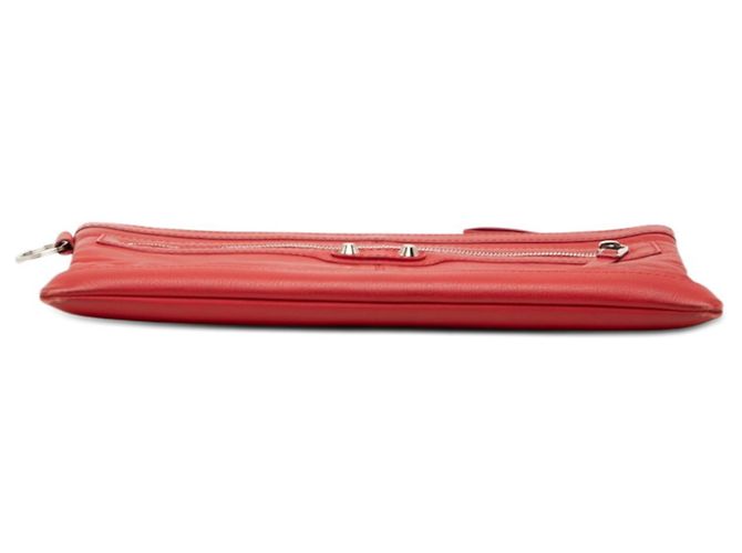 Clutch Balenciaga Classic Clip M Rosso - vista 3