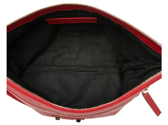 Clutch Balenciaga Classic Clip M Rosso - vista 4