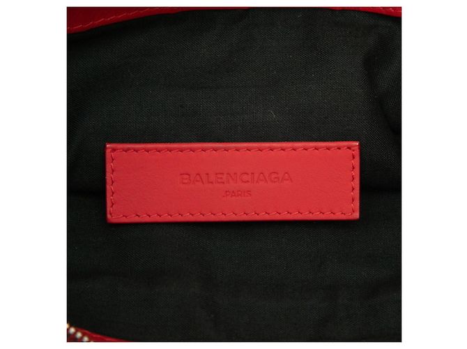Clutch Balenciaga Classic Clip M Rosso - vista 5