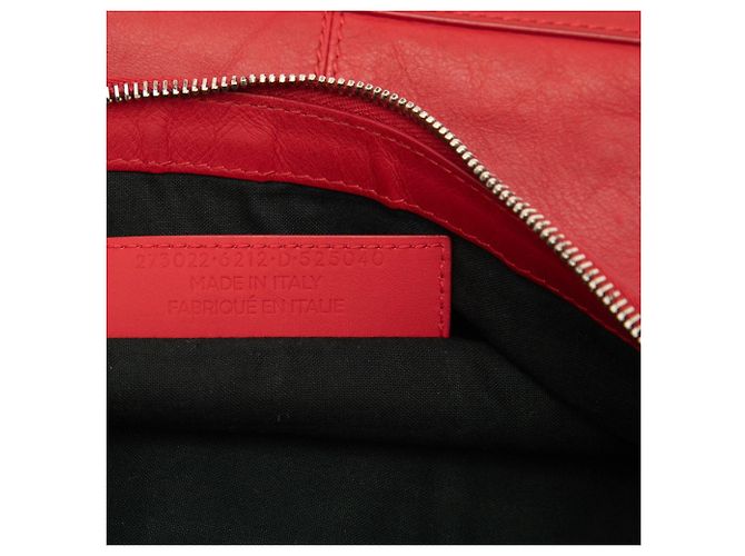 Clutch Balenciaga Classic Clip M Rosso - vista 6