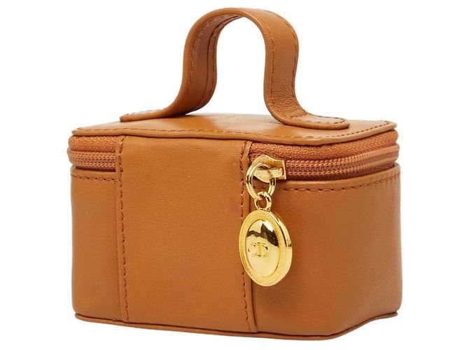 Pochette Vanity Case in pelle marrone Christian Dior - vista 2
