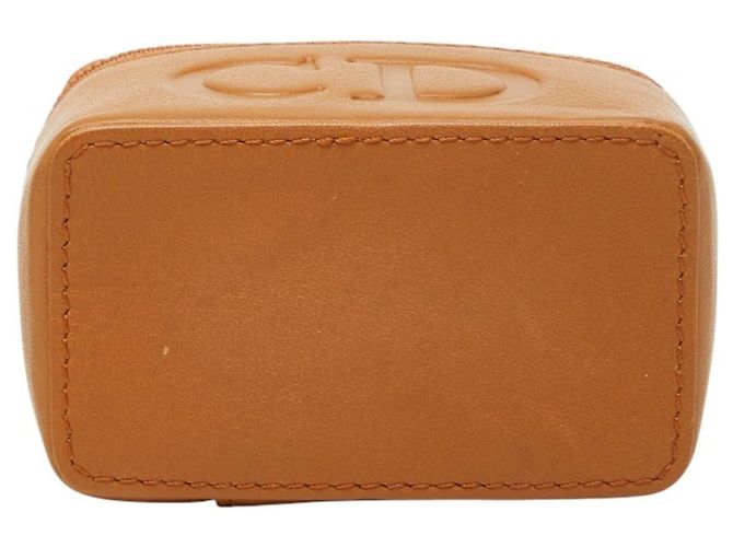 Pochette Vanity Case in pelle marrone Christian Dior - vista 3