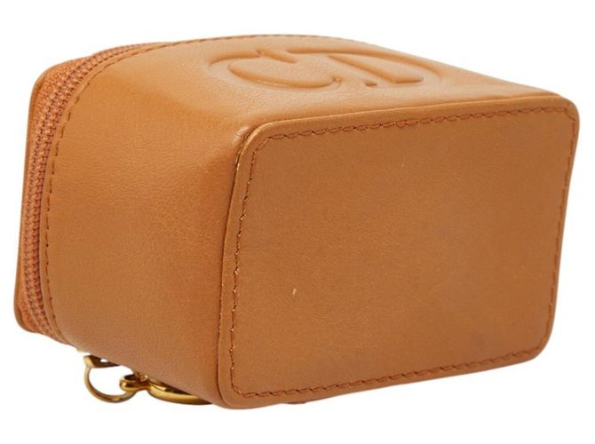 Pochette Vanity Case in pelle marrone Christian Dior - vista 5