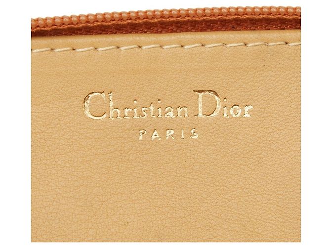 Pochette Vanity Case in pelle marrone Christian Dior - vista 7