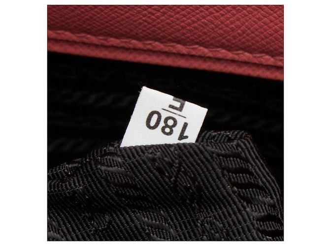 Borsa Prada Triangle Logo Plate in pelle Saffiano rosa - Ansicht 11