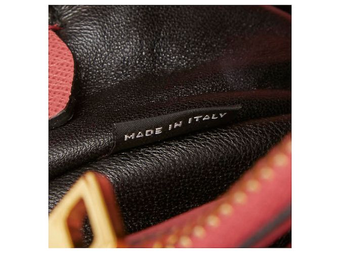 Borsa Prada Triangle Logo Plate in pelle Saffiano rosa - Ansicht 12